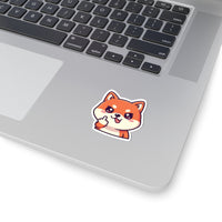 GLITCH + GLOSS — Cheeky Shiba Inu Sticker — Cute Flipping-Off Kiss-Cut Vinyl
