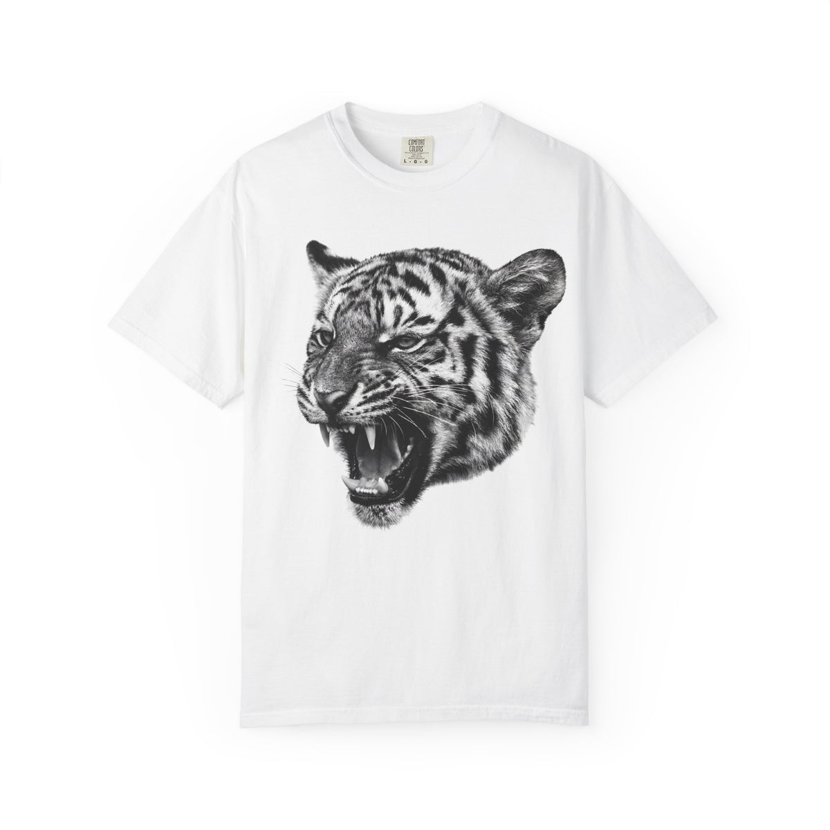 Aipex— Roaring Tiger Cub T-Shirt — Vintage Black Tiger Head Graphic Tee