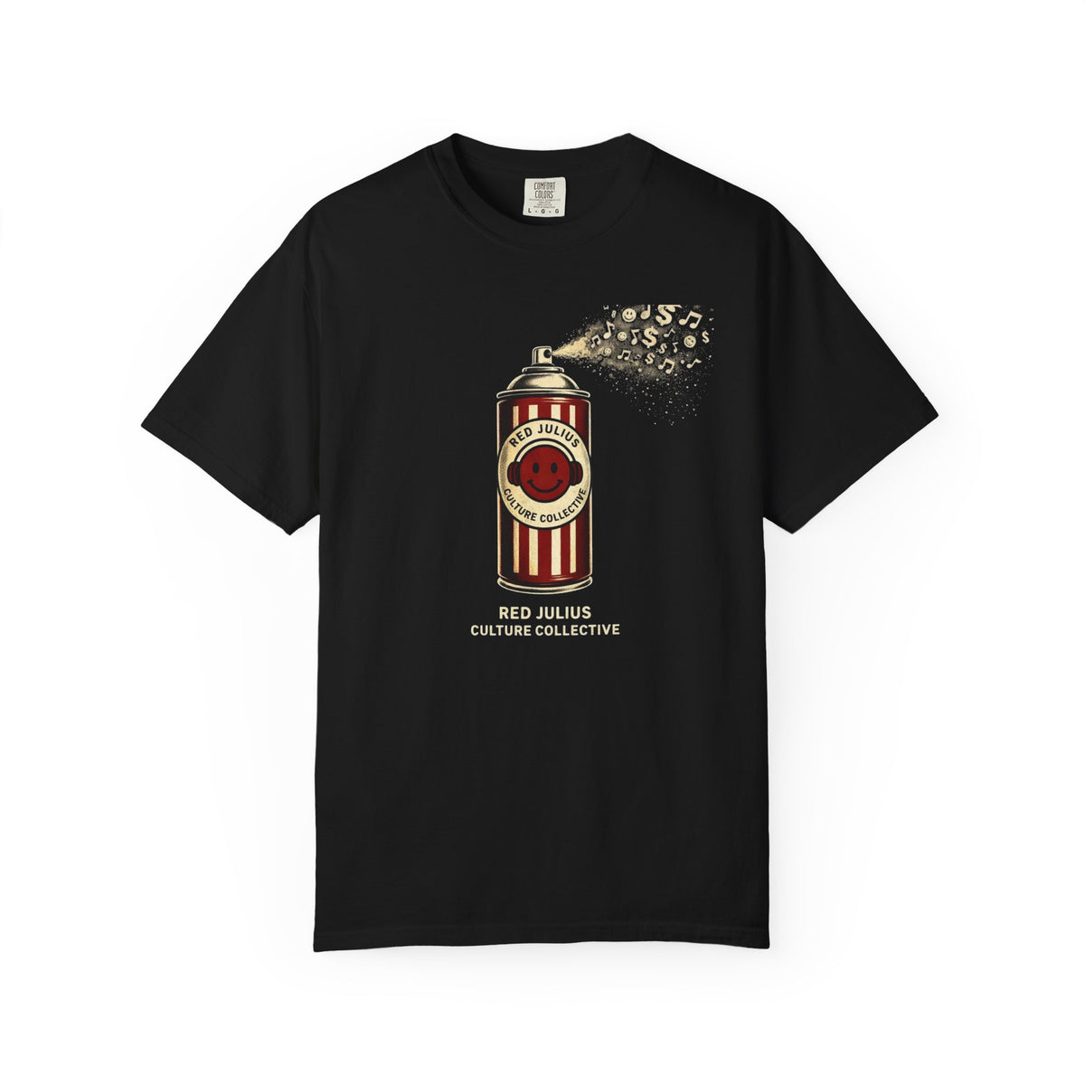 Red Julius Culture Collective Graphic T-Shirt — Spray Can