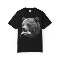Aipex— Bear Head with Salmon T-Shirt — Wildlife Graphic Tee for Outdoors Lovers