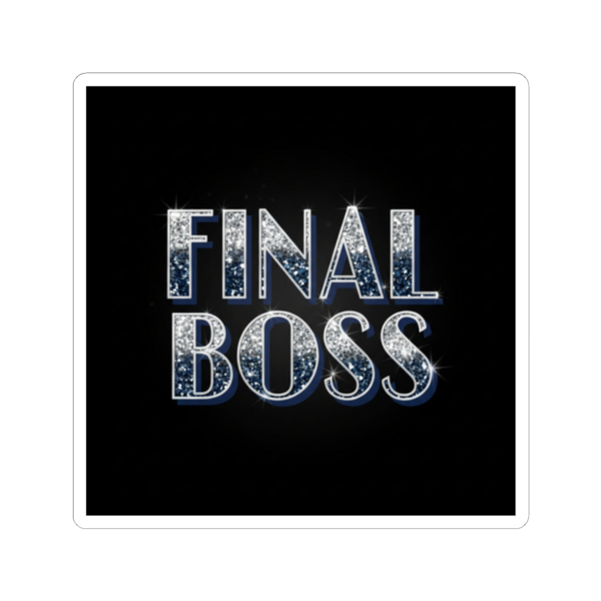 Final-Boss — Glitter Chrome Gaming Kiss-Cut Sticker