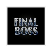 Final-Boss — Glitter Chrome Gaming Kiss-Cut Sticker