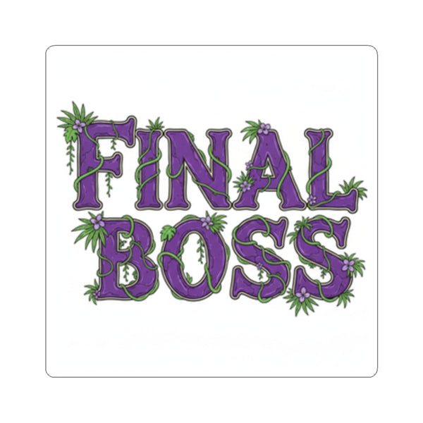 Final Boss — Purple Vines Kiss-Cut Laptop Decal