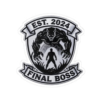 Final Boss — EST. 2024 Monster Emblem Kiss-Cut Sticker