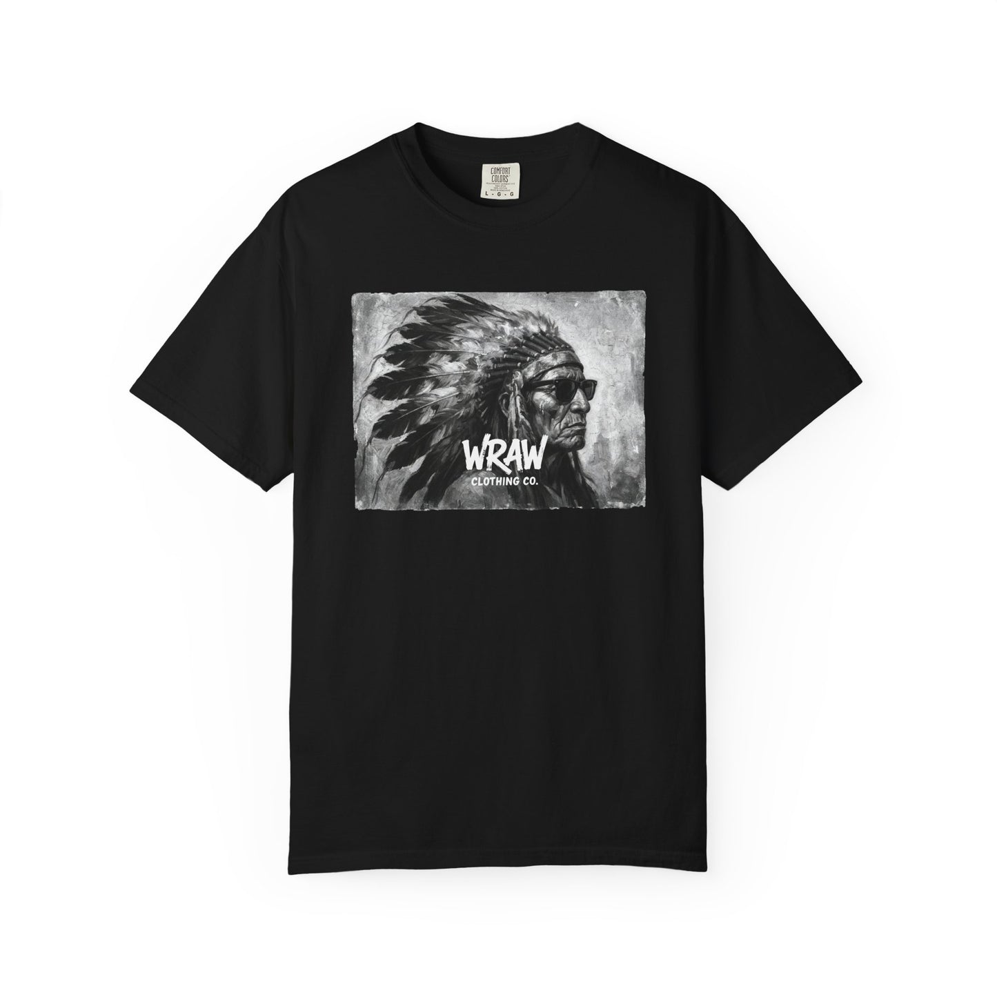 Graphic T-Shirt — Vintage Native Chief Illustration "WRAW"