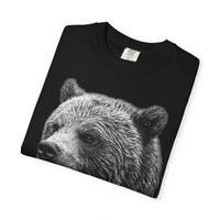 Aipex— Bear Head with Salmon T-Shirt — Wildlife Graphic Tee for Outdoors Lovers