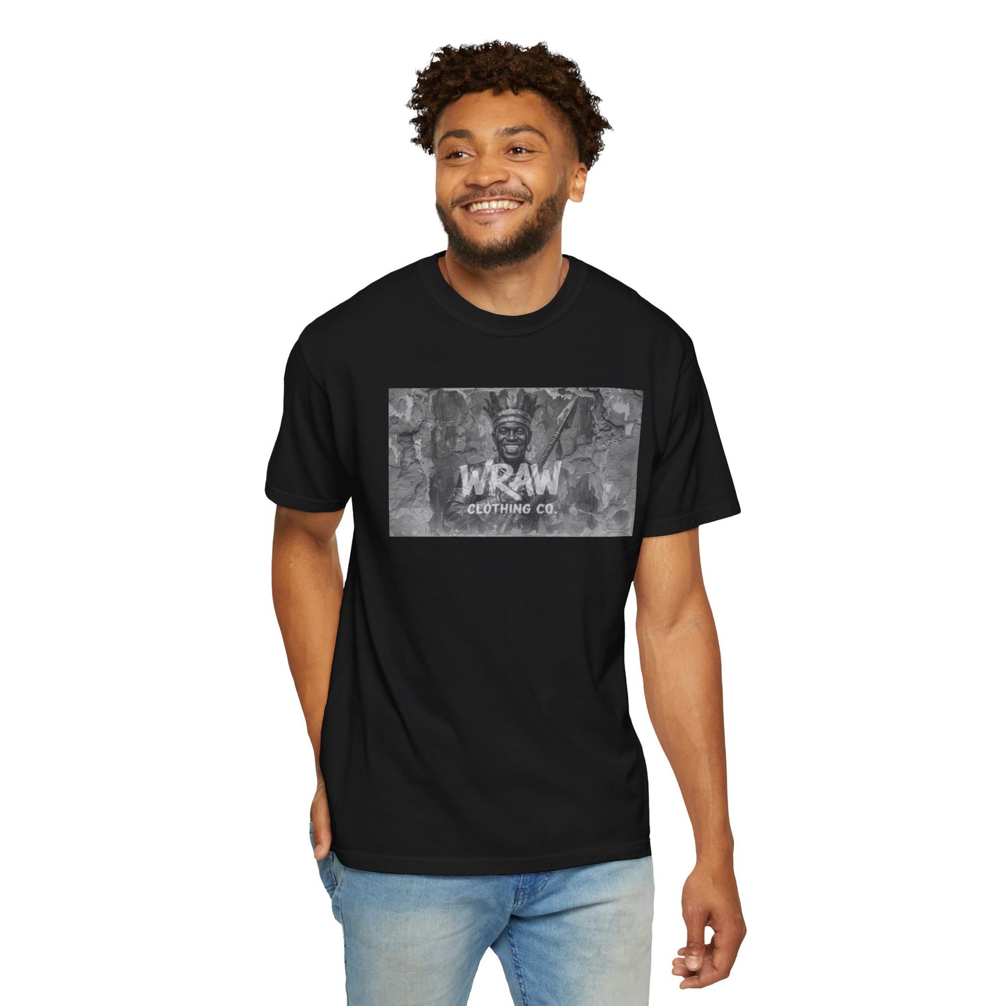 WRΛW Clothing Co. Graphic T-Shirt — Vintage Black & White Logo Tee