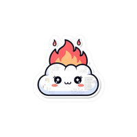 GLITCH + GLOSS — Cloud on Fire — Vinyl Decal