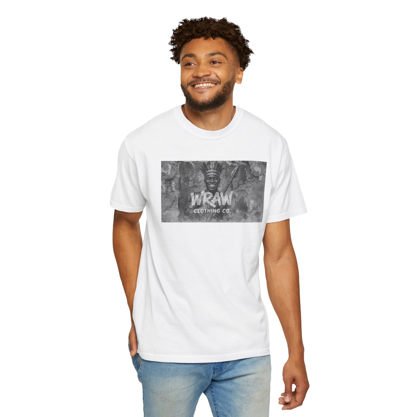 WRΛW Clothing Co. Graphic T-Shirt — Vintage Black & White Logo Tee
