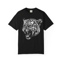 Aipex— Roaring Tiger Cub T-Shirt — Vintage Black Tiger Head Graphic Tee
