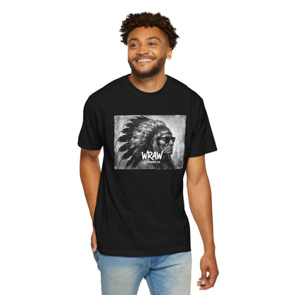 Graphic T-Shirt — Vintage Native Chief Illustration "WRAW"