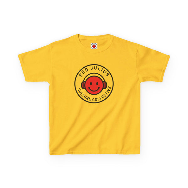 Red Julius Culture Collective Graphic Kid’s T-Shirt — Smiley Logo
