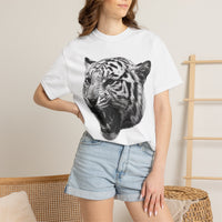 Aipex— Roaring Baby White Tiger Graphic T-Shirt