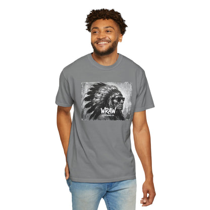 Graphic T-Shirt — Vintage Native Chief Illustration "WRAW"