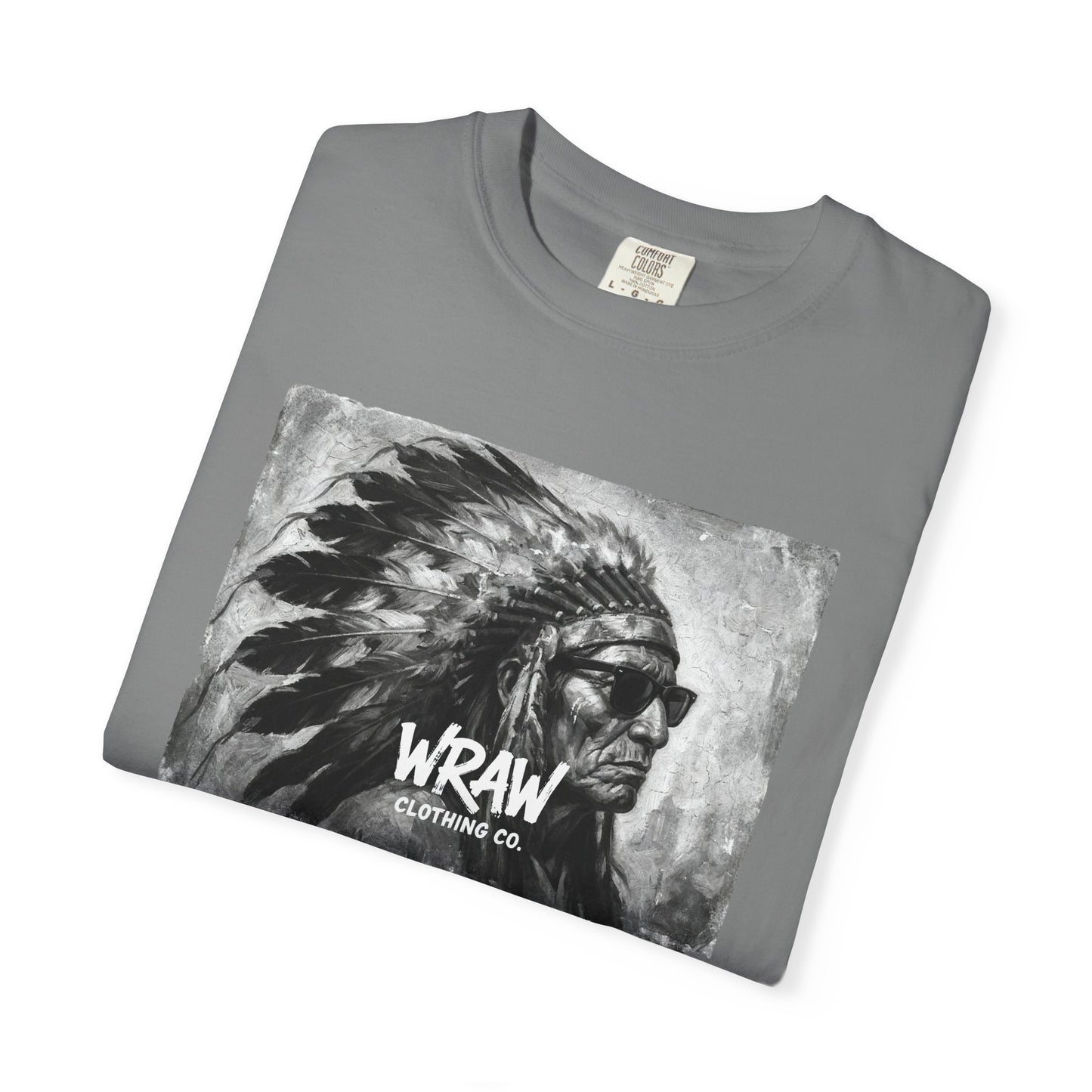 Graphic T-Shirt — Vintage Native Chief Illustration "WRAW"