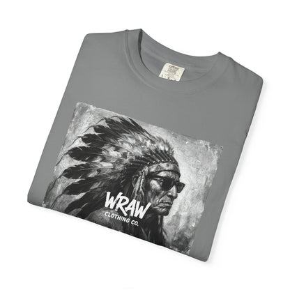 Graphic T-Shirt — Vintage Native Chief Illustration "WRAW"