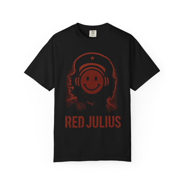 Red Julius Culture Collective Graphic T-Shirt — Smiley Headphones