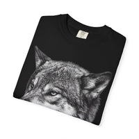 Aipex— Wolf Head Graphic T-Shirt — Realistic Black Wolf Illustration