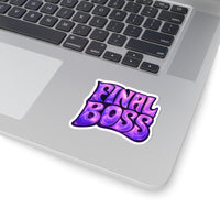 Final Boss — Purple Swirl Sticker — Kiss-Cut Vinyl Laptop Decal
